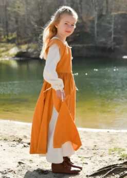 Kinder Mittelalterkleid, Überkleid Lilou, senfgelb