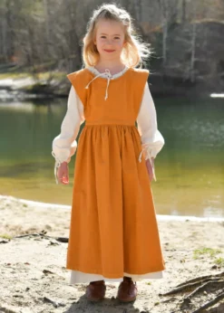 Kinder Mittelalterkleid, Überkleid Lilou, senfgelb