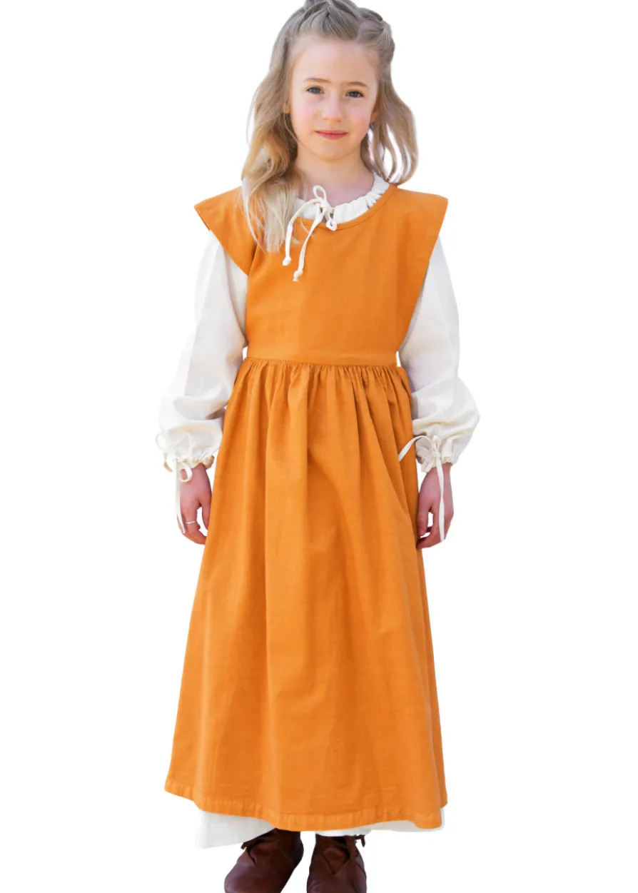 Kinder Mittelalterkleid, Überkleid Lilou, senfgelb