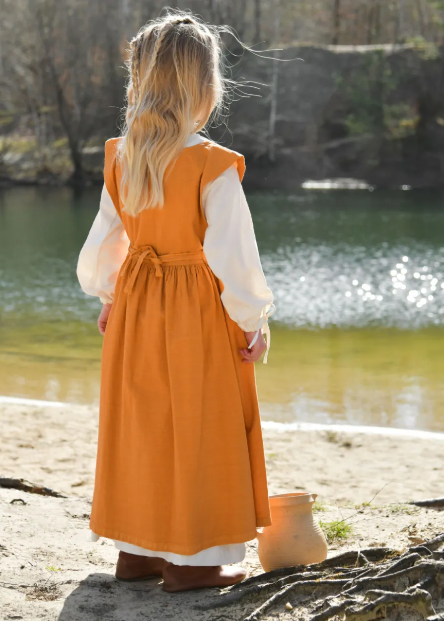 Kinder Mittelalterkleid, Überkleid Lilou, senfgelb