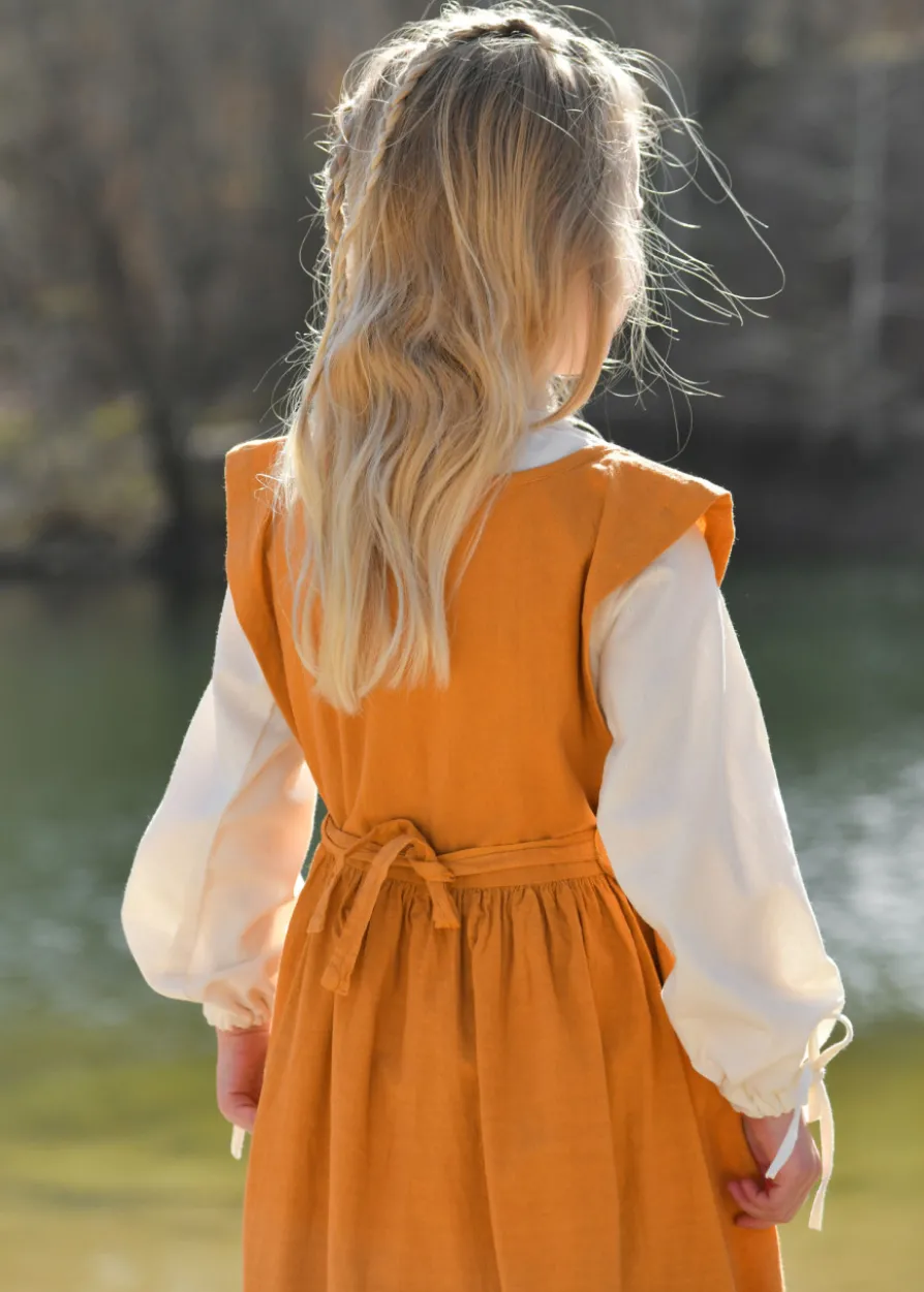 Kinder Mittelalterkleid, Überkleid Lilou, senfgelb