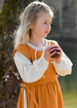 Kinder Mittelalterkleid, Überkleid Lilou, senfgelb
