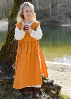 Kinder Mittelalterkleid, Überkleid Lilou, senfgelb