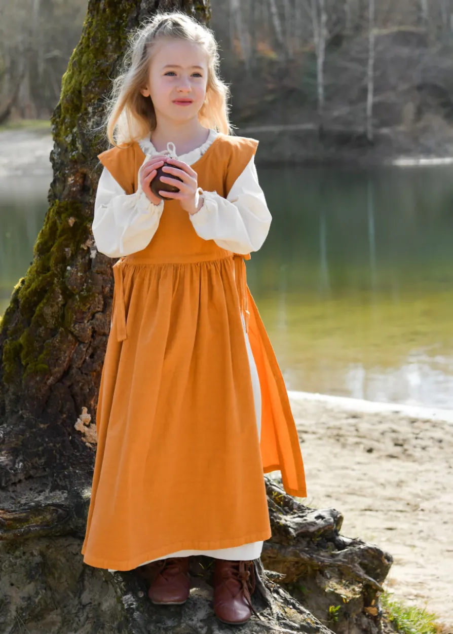 Kinder Mittelalterkleid, Überkleid Lilou, senfgelb
