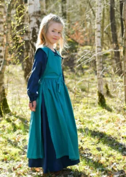 Kinder Mittelalterkleid, Überkleid Lilou, petrol