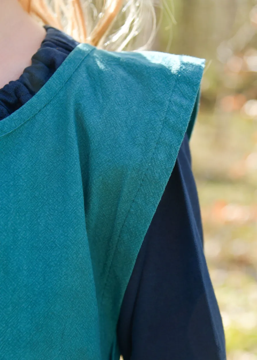 Kinder Mittelalterkleid, Überkleid Lilou, petrol