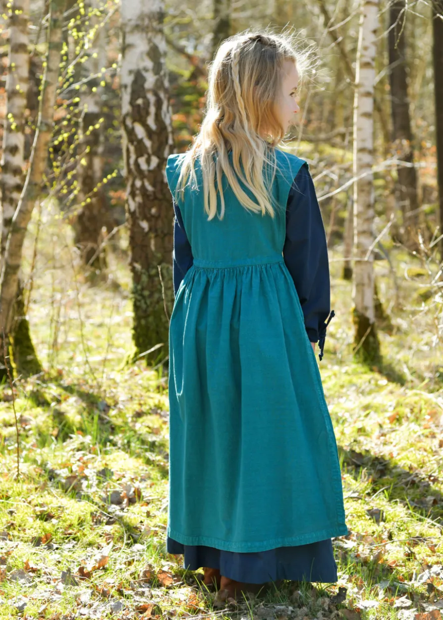 Kinder Mittelalterkleid, Überkleid Lilou, petrol
