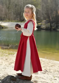 Kinder Mittelalterkleid, Überkleid Lilou, weinrot
