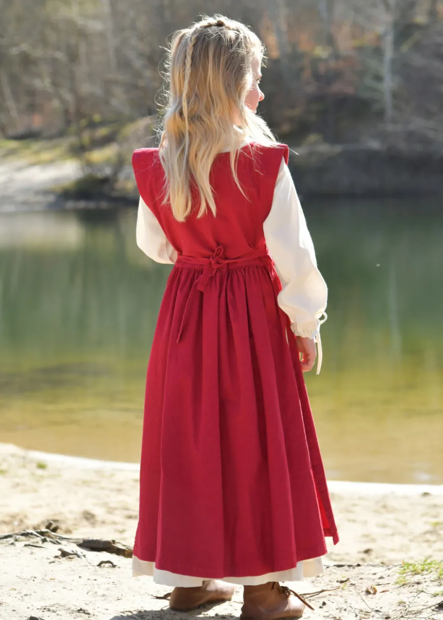 Kinder Mittelalterkleid, Überkleid Lilou, weinrot