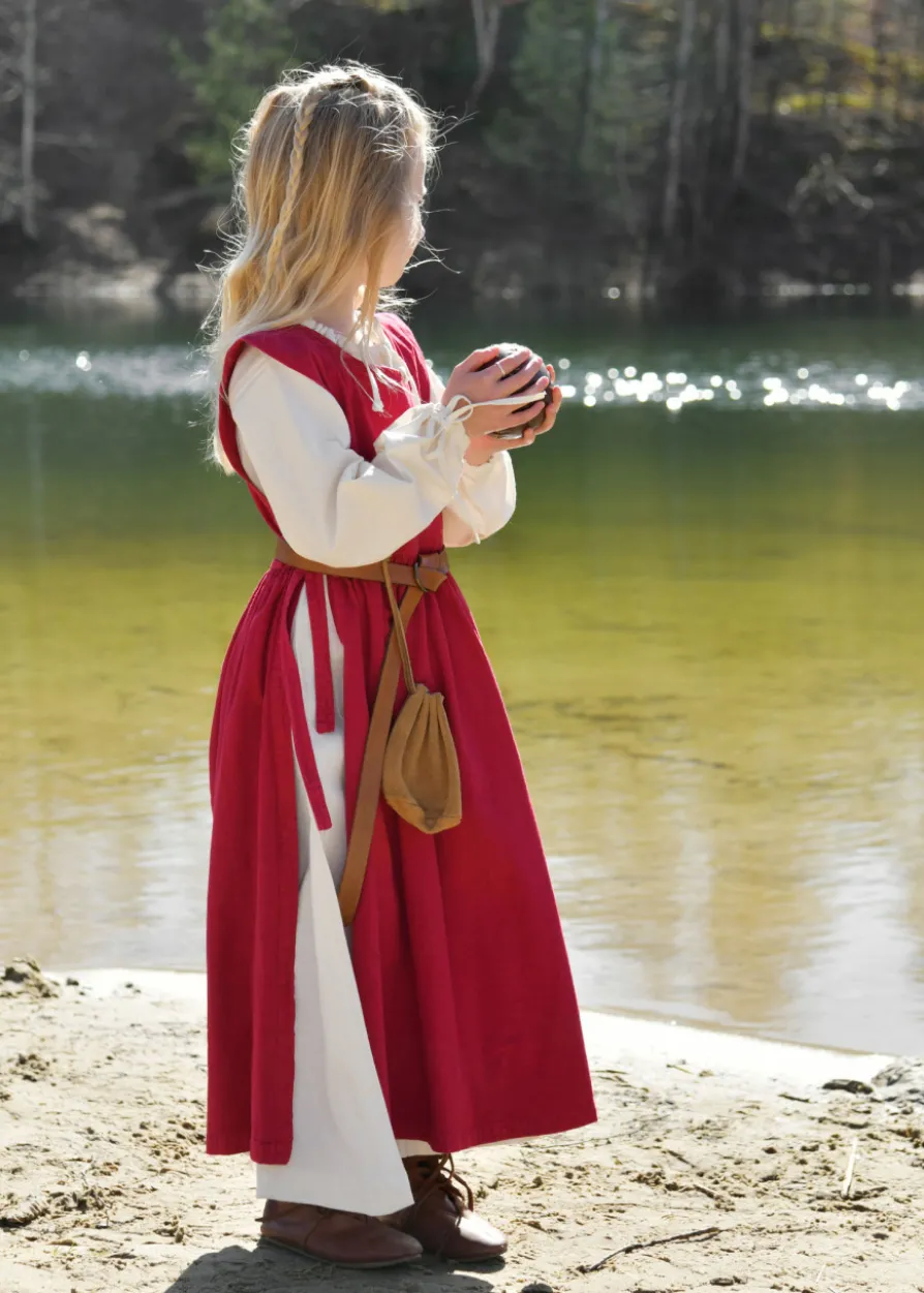 Kinder Mittelalterkleid, Überkleid Lilou, weinrot