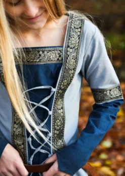 Kinder Mittelalterkleid Eleanor, langarm, blau
