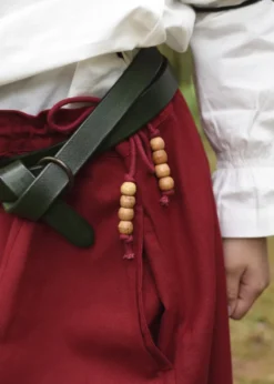 Kinder Mittelalter-Rock Lucia, weit ausgestellt, rot