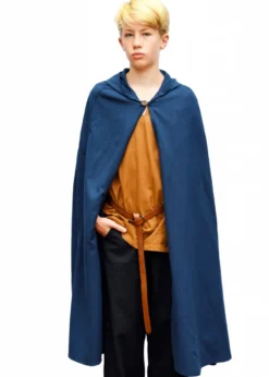 Kinder Mittelalter Umhang Paul, blau