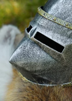 Kinder Ritterhelm Hundsgugel mit Klappvisier, Kunststoff