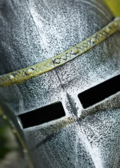 Kinder Ritterhelm Hundsgugel mit Klappvisier, Kunststoff