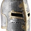 Kinder Ritter-Topfhelm mit Klappvisier aus Kunststoff