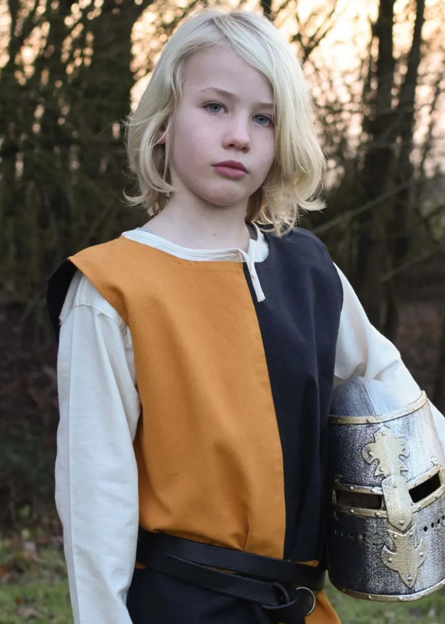 Kinder Waffenrock Lucas, Mi-Parti, gelb/schwarz