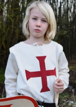 Kinder Wappenrock Alexander, Templer, natur/rot