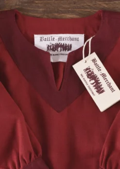 Kinder-Wikingerkleid Solveig, rot/weinrot