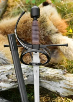 Kingston Arms Rapier mit geschwungenem Parier, schwarz
