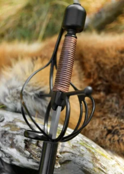 Kingston Arms Rapier mit geschwungenem Parier, schwarz
