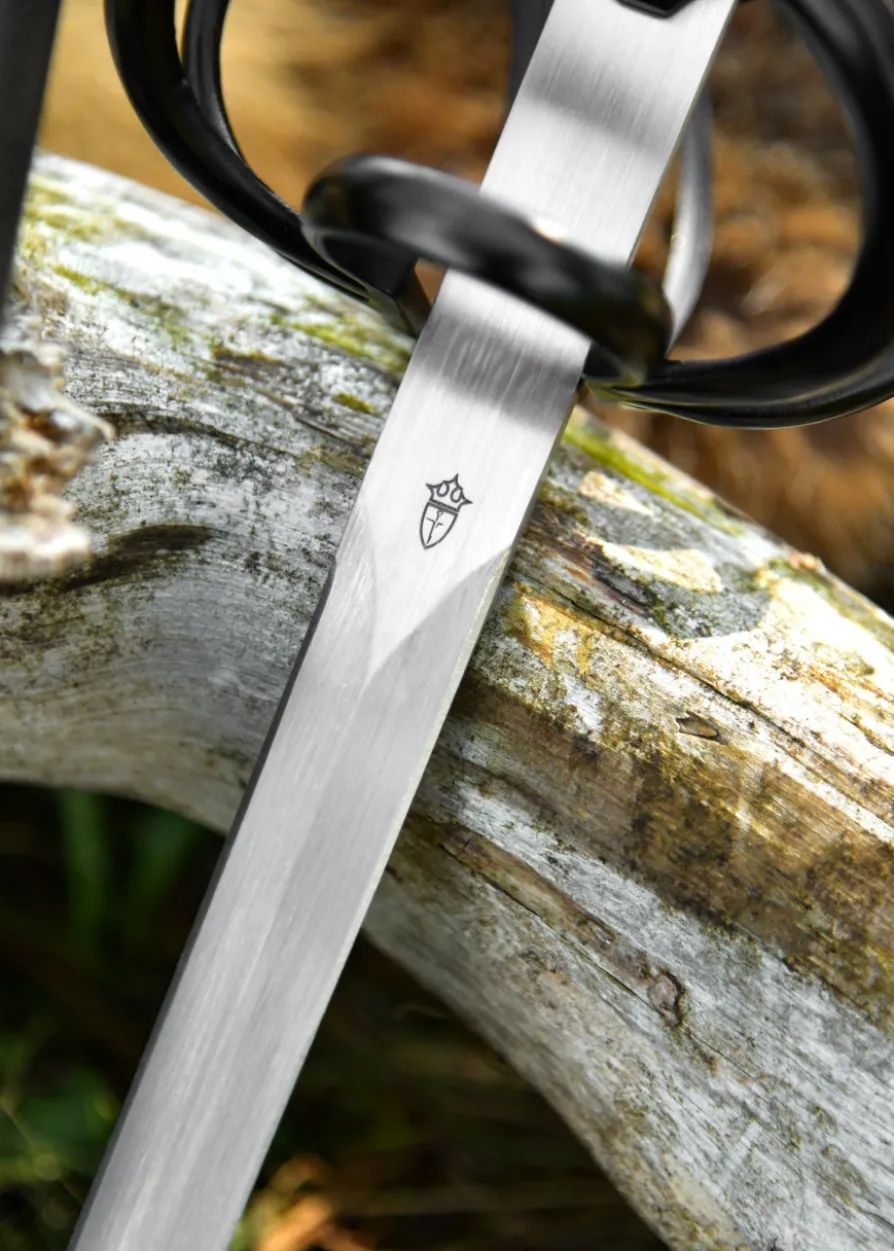 Kingston Arms Rapier mit geschwungenem Parier, schwarz