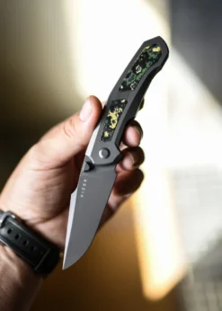 Kizer Knives Feweed TI Fat Carbon, Toxic Storm, Taschenmesser