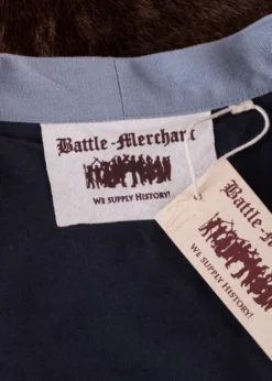 Klappenrock Bjorn, Wikinger-Mantel mit Borte, dunkelblau