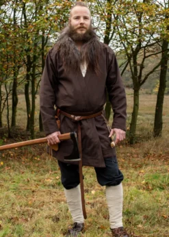 Klappenrock Bjorn, Wikinger-Mantel, braun