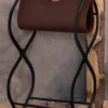 Klapphocker mit Ledersitz