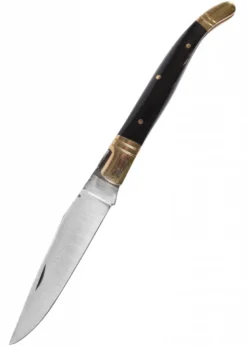Klappmesser aus 440-Stahl mit Lederetui