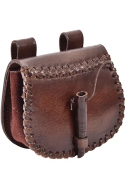 Kleine Gürteltasche aus Leder, Braun