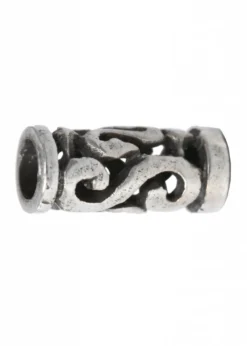 Kleine Keltische Bartperle mit Spiralen aus Silber