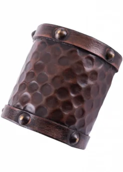 Kleiner Armschützer aus Leder ohne Zierbeschläge