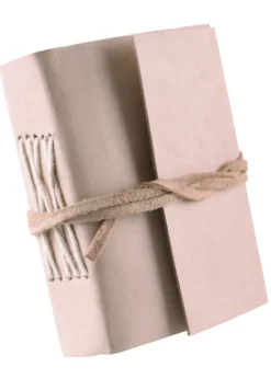 Kleines Notizbuch mit Ledereinband, naturfarben, ca. 7 x 9 cm