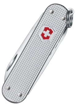 Kleines Taschenwerkzeug Classic Alox, Silber, gerippt
