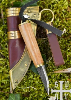 Kleines Wikinger-Messer, Karbonstahl, Fibelmesser