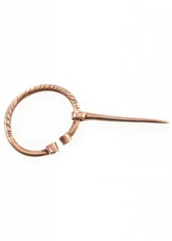 Kleine Wikinger Fibel mit Verzierung, Bronze