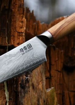 Kochmesser, 16,5 cm Klingenlänge, Damaststahl
