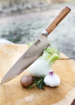 Kochmesser, 24 cm Klingenlänge, Damaststahl