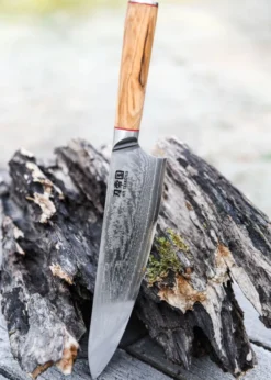 Kochmesser, 24 cm Klingenlänge, Damaststahl