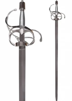 Korbrapier mit breiter Klinge, drahtumwickelter Griff