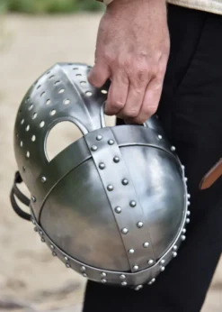 Kreuzfahrer Spangenhelm mit Gesichtsplatte, 2 mm Stahl