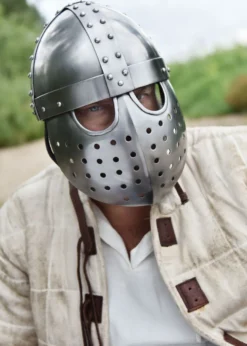 Kreuzfahrer Spangenhelm mit Gesichtsplatte, 2 mm Stahl