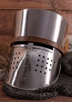 Kreuzfahrer-Topfhelm, ca.1180, 2 mm Stahl