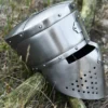 Kreuzritter Helm, Templerhelm, ca. 1200, 1,6 mm Stahl