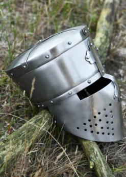 Kreuzritter Helm, Templerhelm, ca. 1200, 1,6 mm Stahl