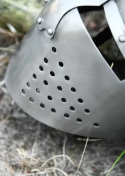 Kreuzritter Helm, Templerhelm, ca. 1200, 1,6 mm Stahl
