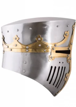 Kreuzritter-Topfhelm, 13. Jh., 1,6 mm Stahl
