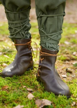 Kurze Mittelalter-Schnürstiefel, dunkelbraun
